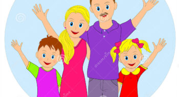happy-family-portrait-mother-father-two-children-illustration-vector-53959882